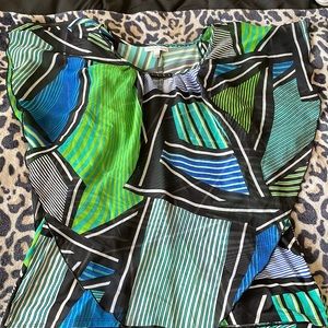 Sophie Multi Watercolor Stripe Double Layer Swing Cami